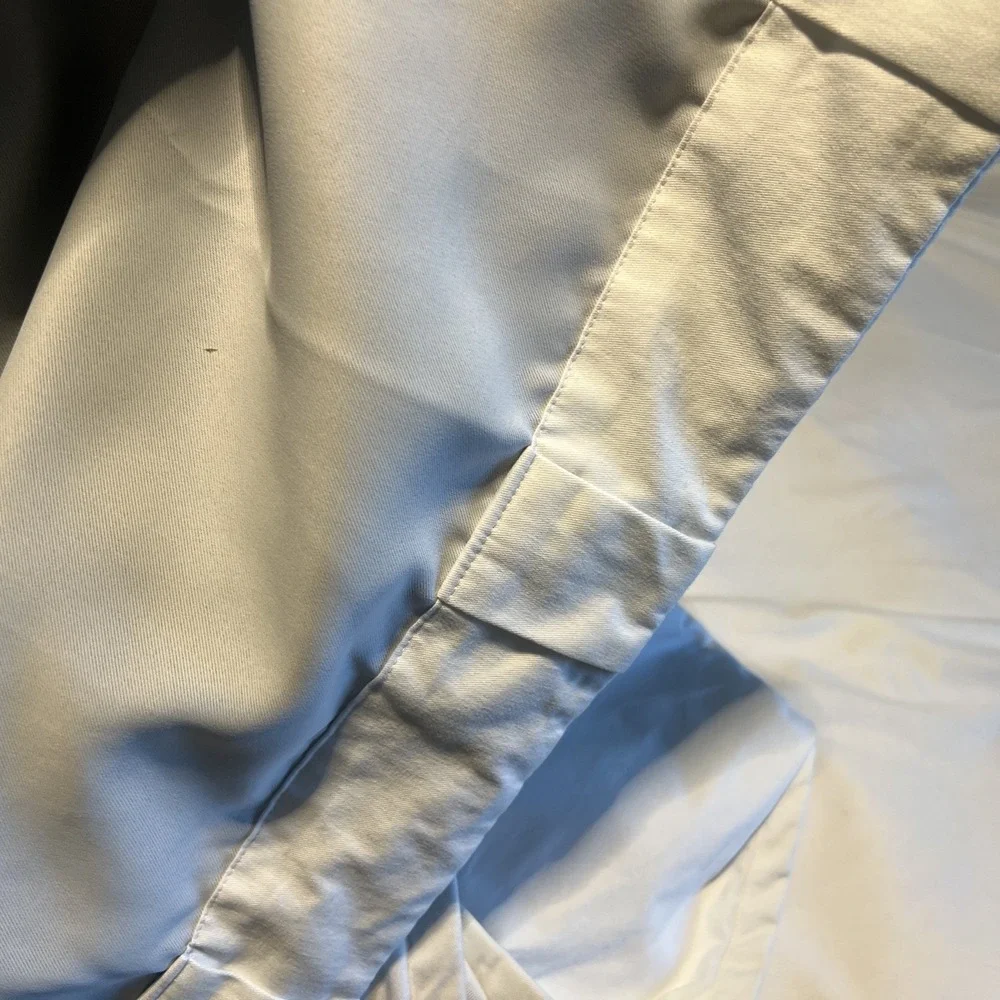 Pottery Barn Teen White Navy Bottom Blackout Curtain 52